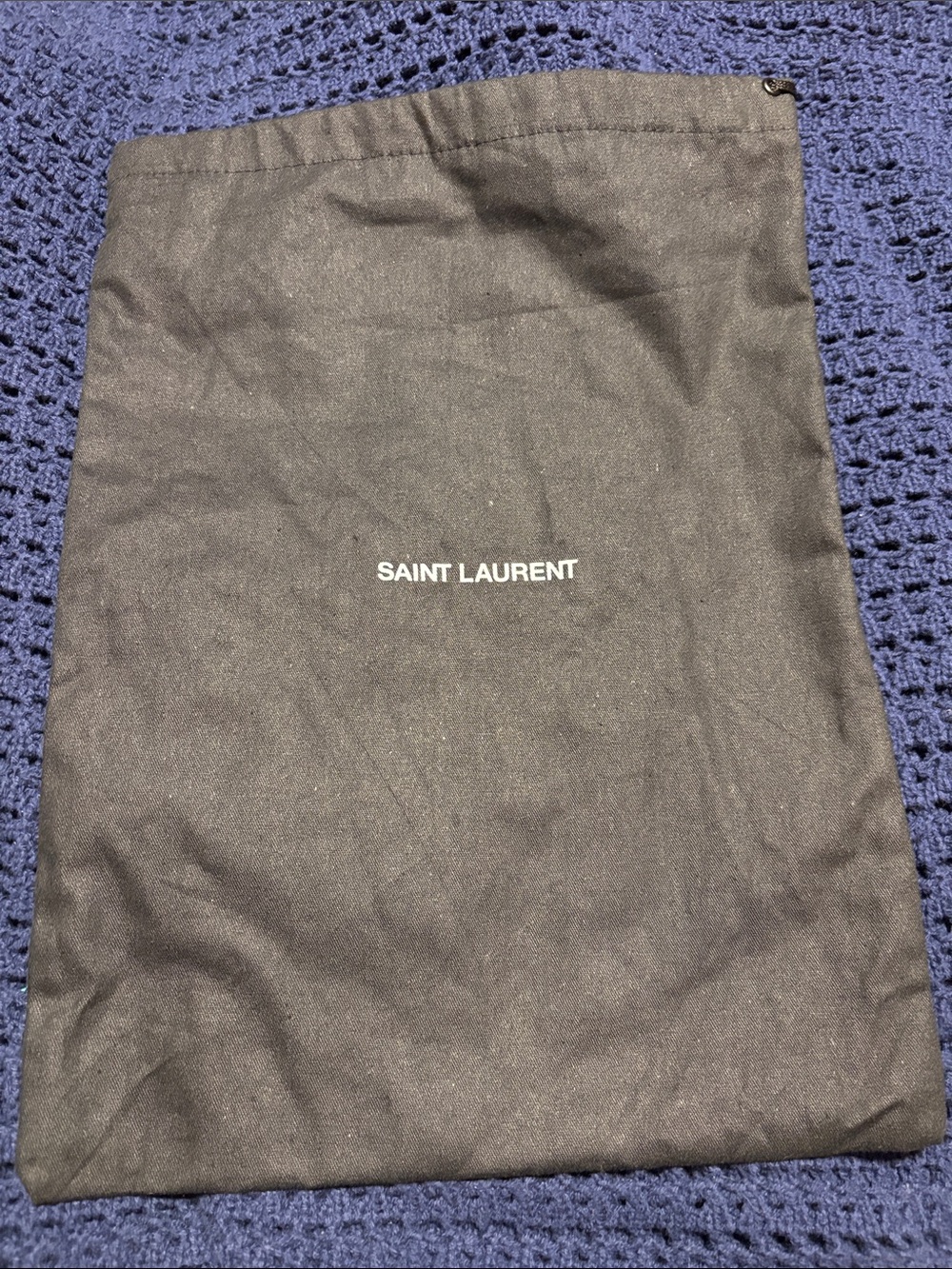 Saint Laurent Black Drawstring  Dust Bag
